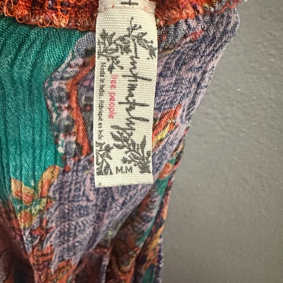 Free People Asymmetrical Blue and Orange Tank Top M - Picture 6 of 6